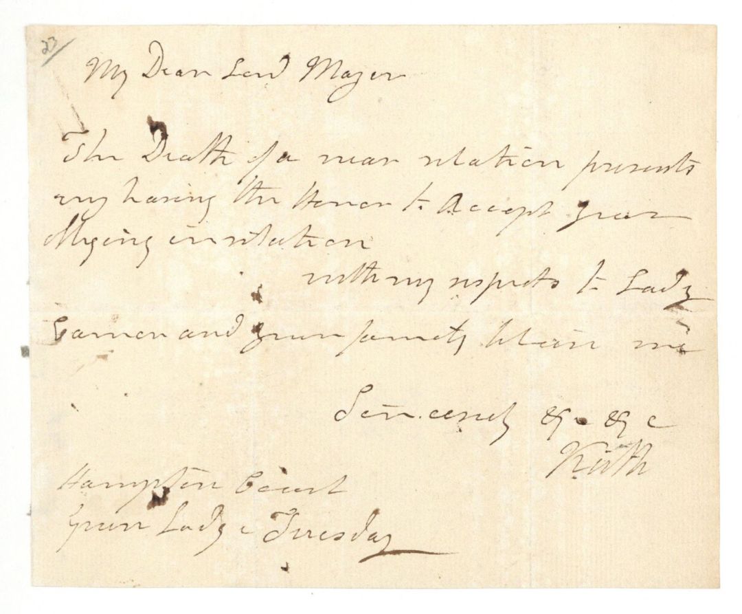 Revolutionary War era Letter - Americana