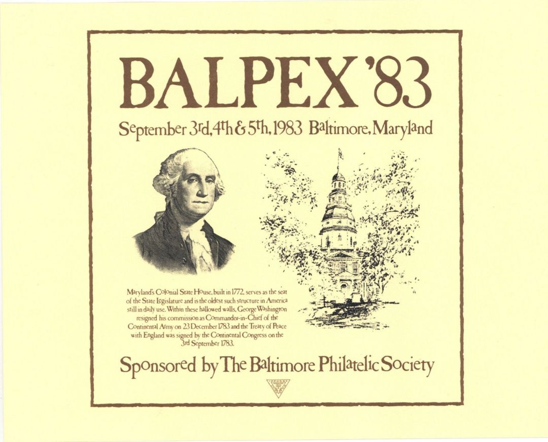 Souvenir Card dated 1983 - Americana