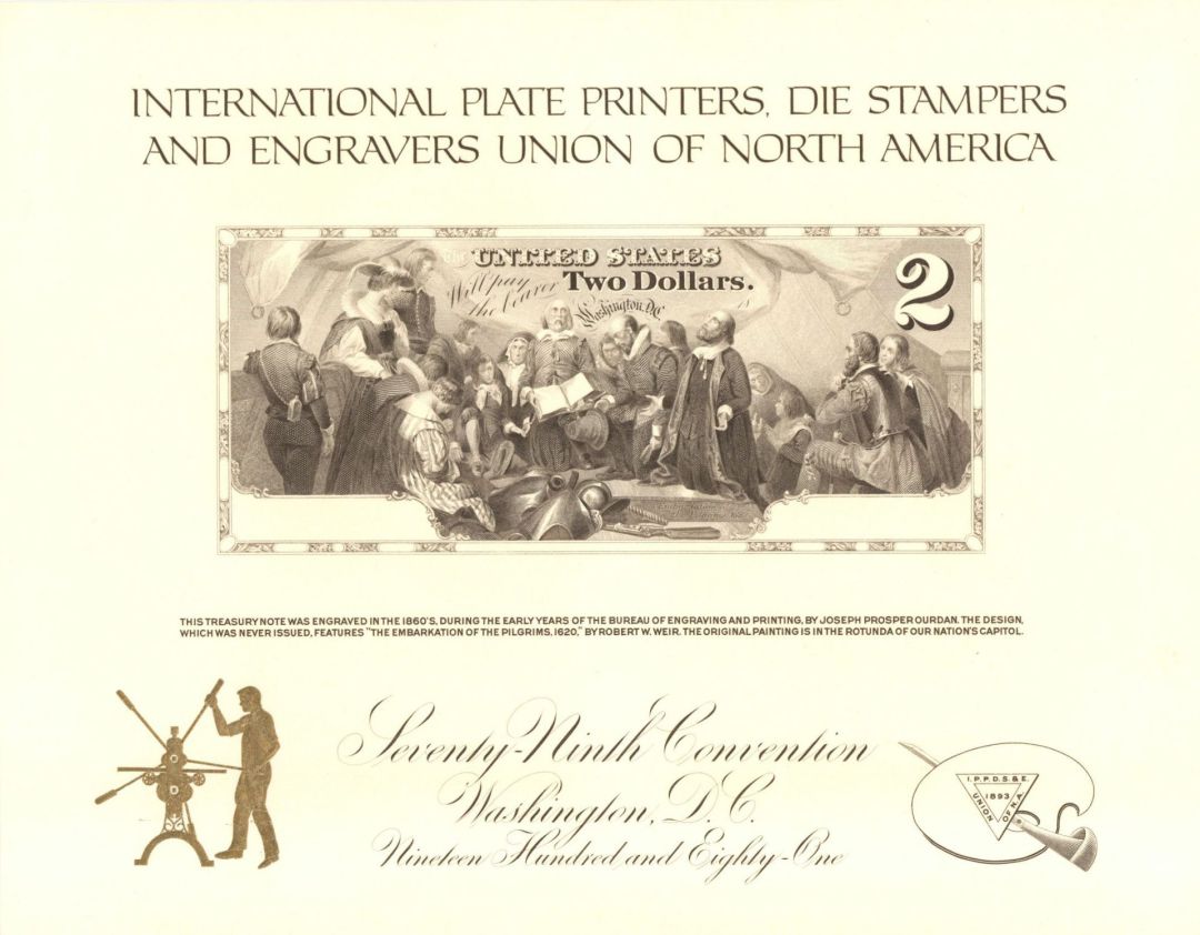 Souvenir Card dated 1981 - Americana