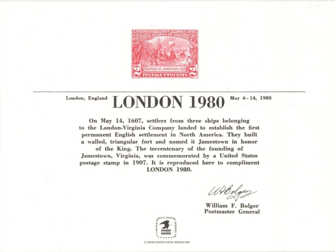 Souvenir Card #PS-31 - Americana