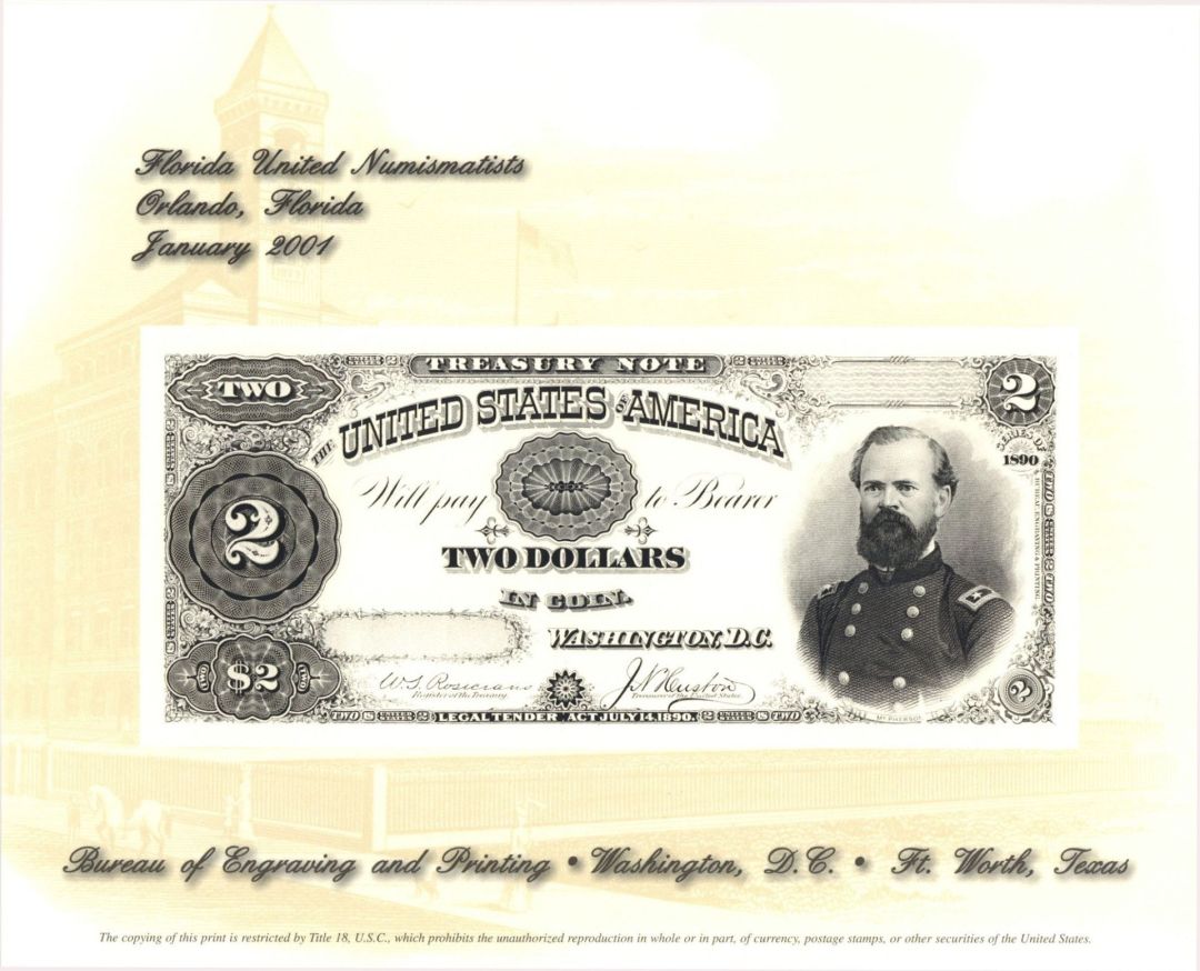Souvenir Card dated 2001 - Americana