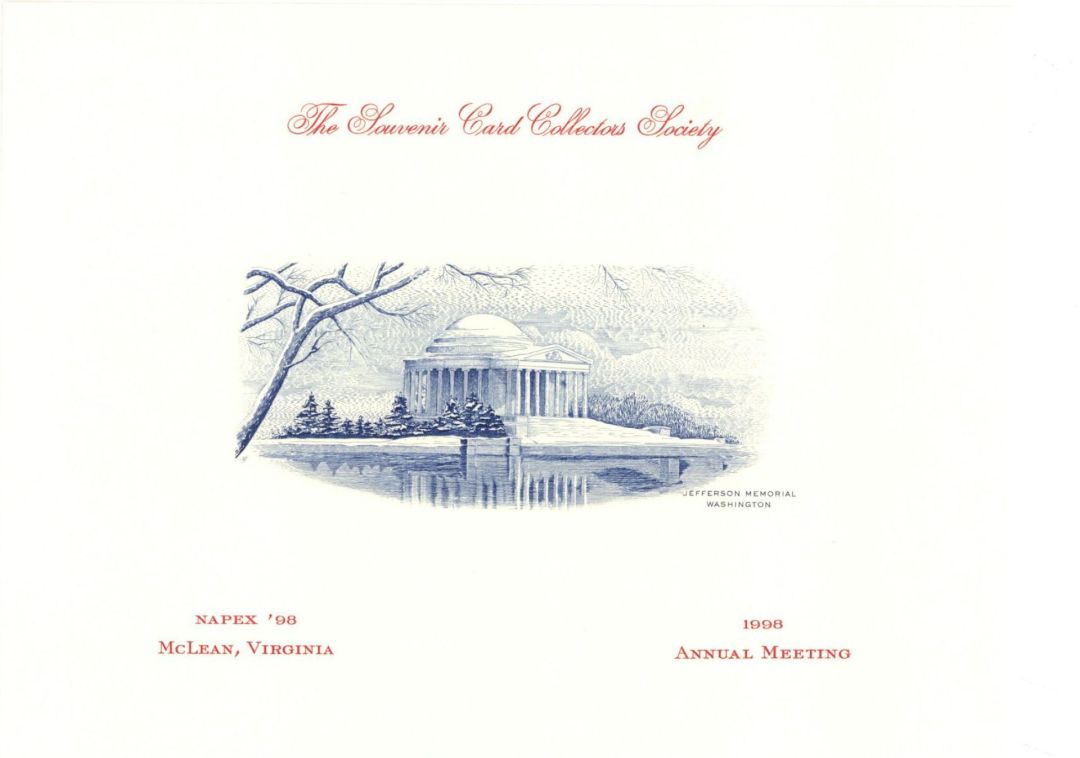 Souvenir Card dated 1998 - Americana