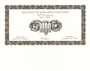 Souvenir Card dated 2001 - Americana