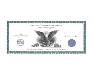 Souvenir Card dated 2001 - Americana