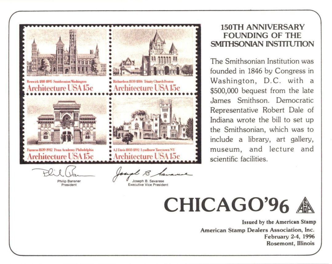 Souvenir Card dated 1996 - Americana