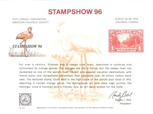 Souvenir Card dated 1996 - Americana