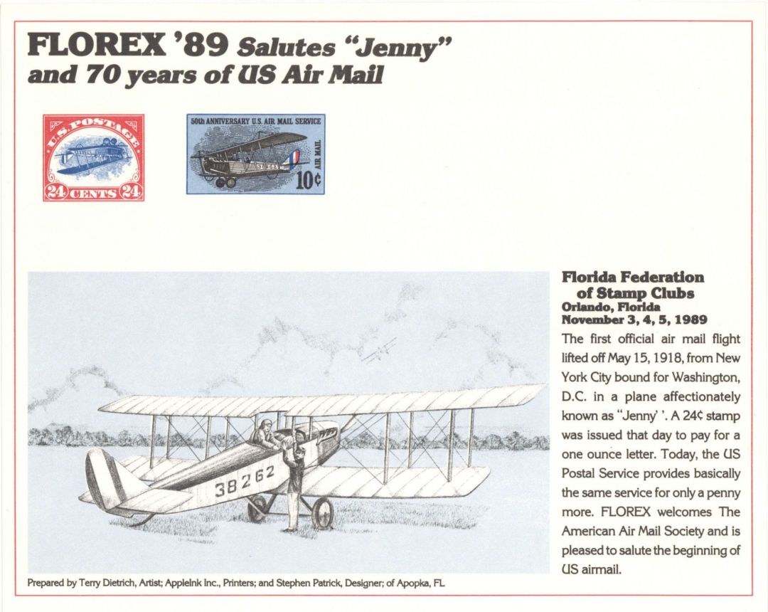 Souvenir Card dated 1989 - Americana