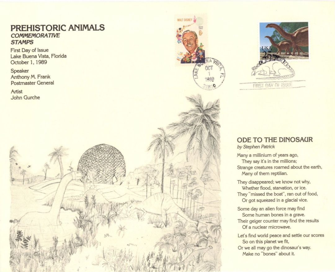 Souvenir Card dated 1989 - Americana