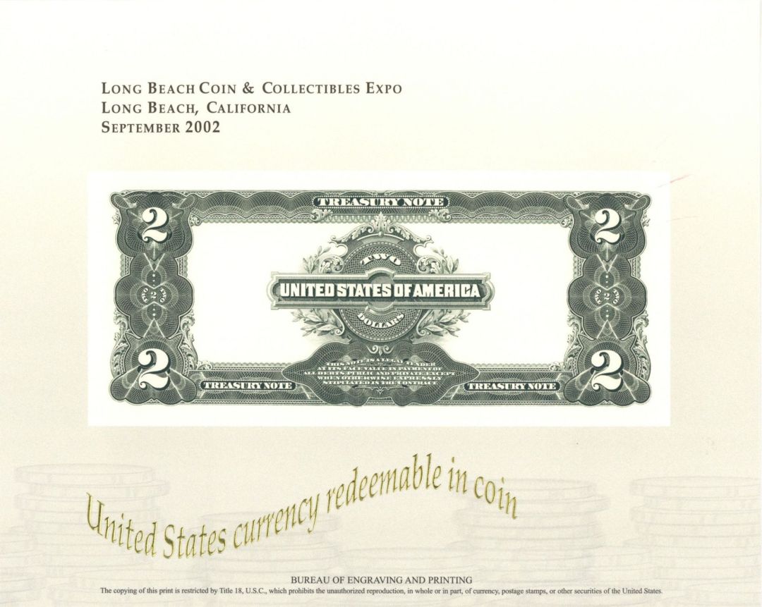 Souvenir Card dated 2002 - Americana