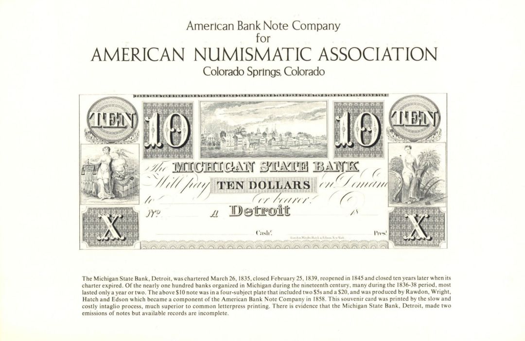 Souvenir Card dated 1994 - Americana