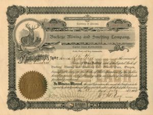 Buckeye Mining and Smelting Co. - Stock Certificate