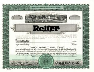 Reiter Dairy, Inc. - Stock Certificate