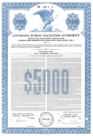 Louisiana Public Facilities Authority - $5,000 Bond