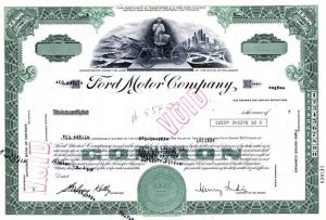 Ford Motor Co. - Stock Certificate