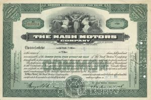 Nash Motors Co. - Stock Certificate