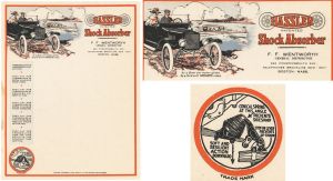Hassler Shock Absorber Letterhead - Circa 1920s dated Automotive Americana - Auto Parts Letter