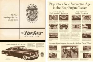 Tucker Ad Brochure - 1947-49 dated Fold Out Pamphlet - Front and Back Shown in Picture - Becoming Ultra Rare