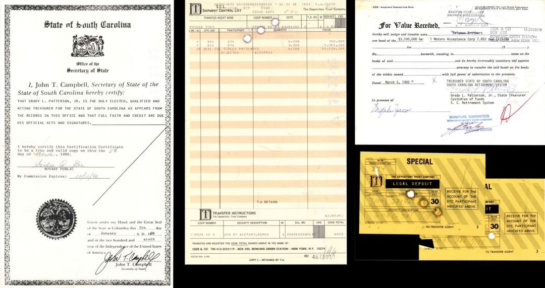 GMAC Documents - 1980's dated Automotive Related Documents