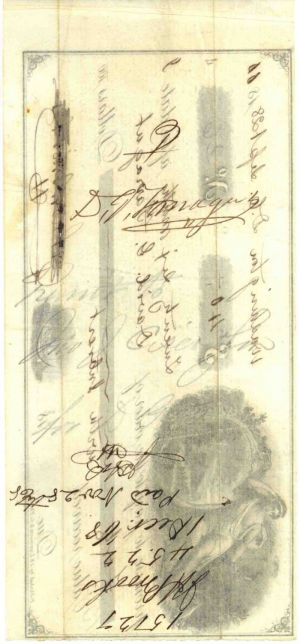 Check issued to and signed by David G. Farragut - Autograph - SOLD