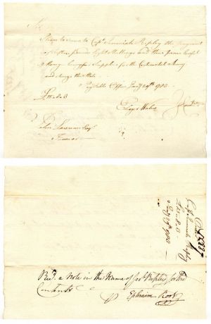 Connecticut Fiscal Paper signed by Ephraim Root