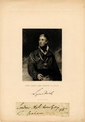 Signature of Thomas Graham, Baron Lynedoch with Print - Autograph - SOLD