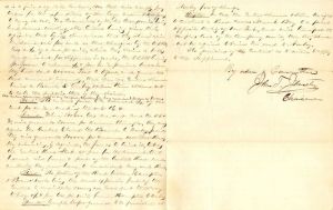 Letter signed by John Taylor Johnston - SOLD