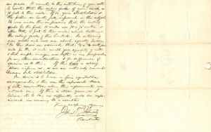 Letter to George D. Phelps and signed by John Taylor Johnston