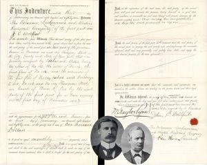 Legal Document signed by Sam Sloan and Moses Taylor Pyne - 1881 dated Autograph