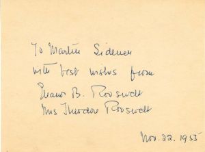 Card signed by Eleanor B. Roosevelt - SOLD