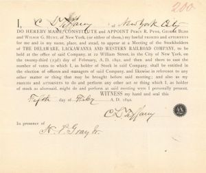 Appointment signed by C.L. Tiffany - Autograph