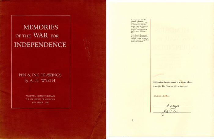 Booklet signed by A.N. Wyeth