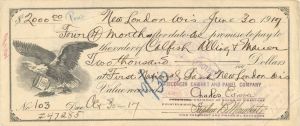 Check signed by Charles Edison - 1917 dated Autograph