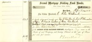 Hudson River Railroad Co. Bond signed by Peter Lorillard
