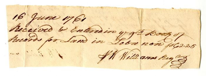 William Williams signed document - Signer of the Declaration of Independence