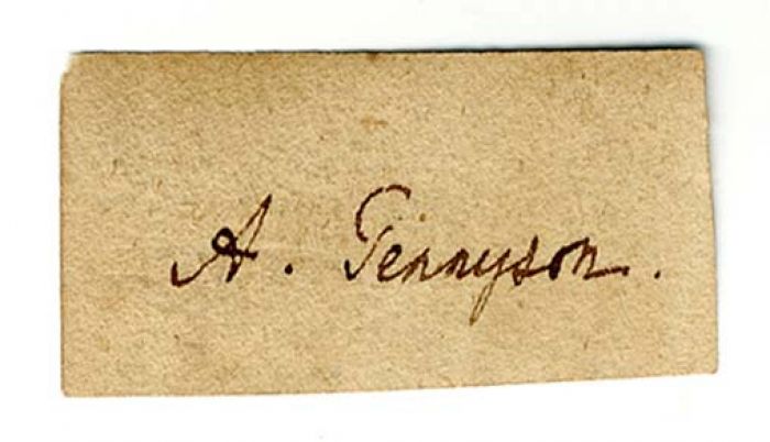 Cut signature of A. Tennyson