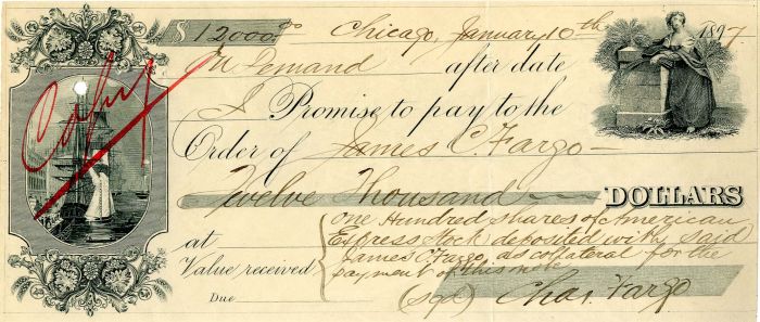 Check issued to James C. Fargo