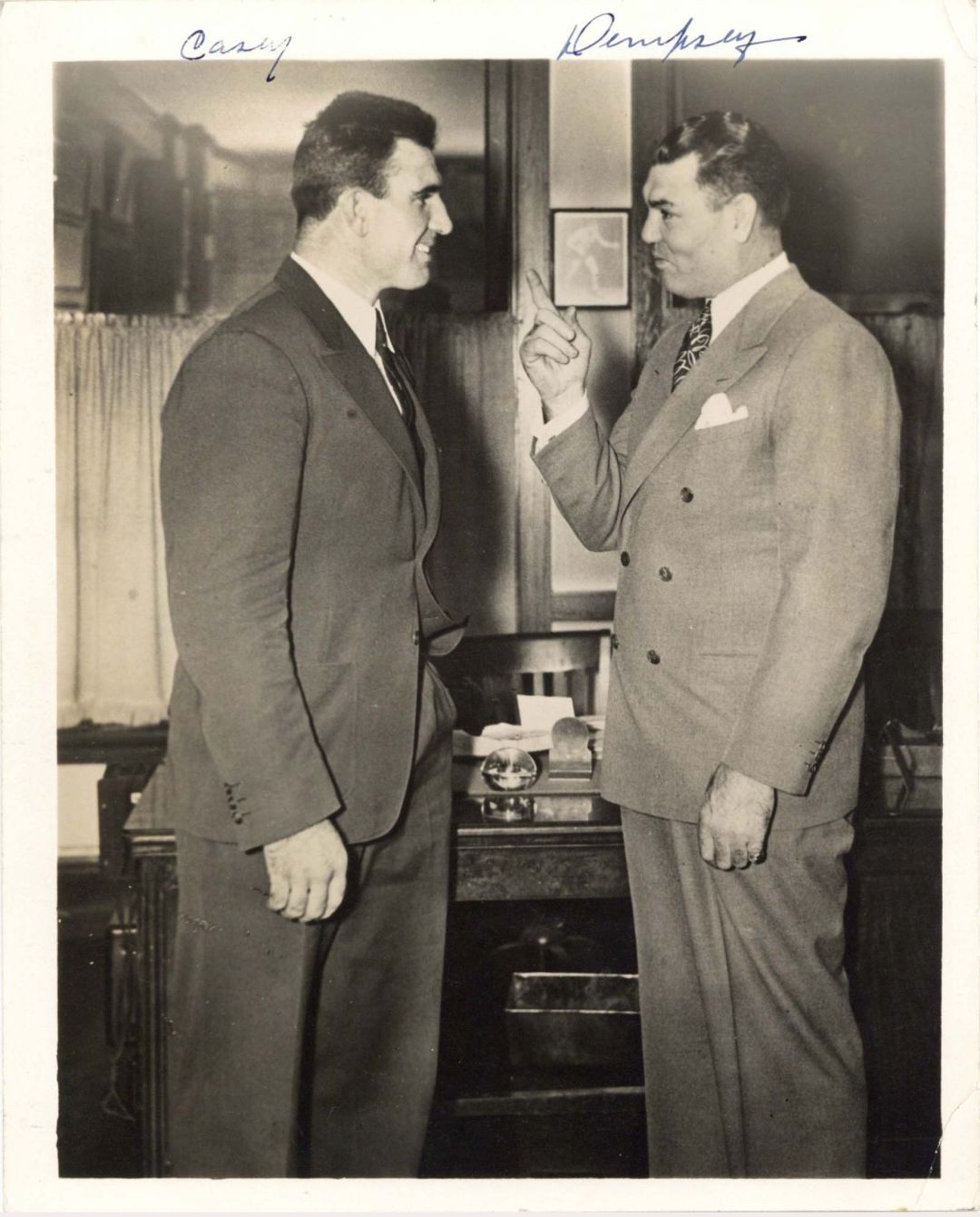 Autographed Photo of Jack Dempsey and Casey - Sports Autograph