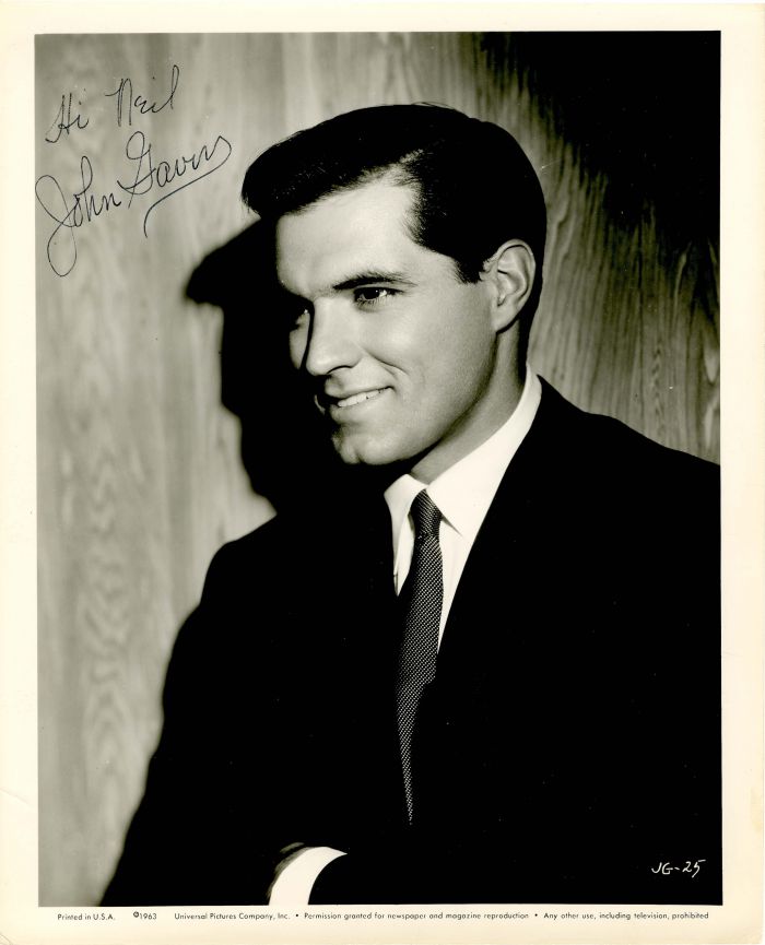 Autographed Photo of John Gavin - 1963 dated Autograph