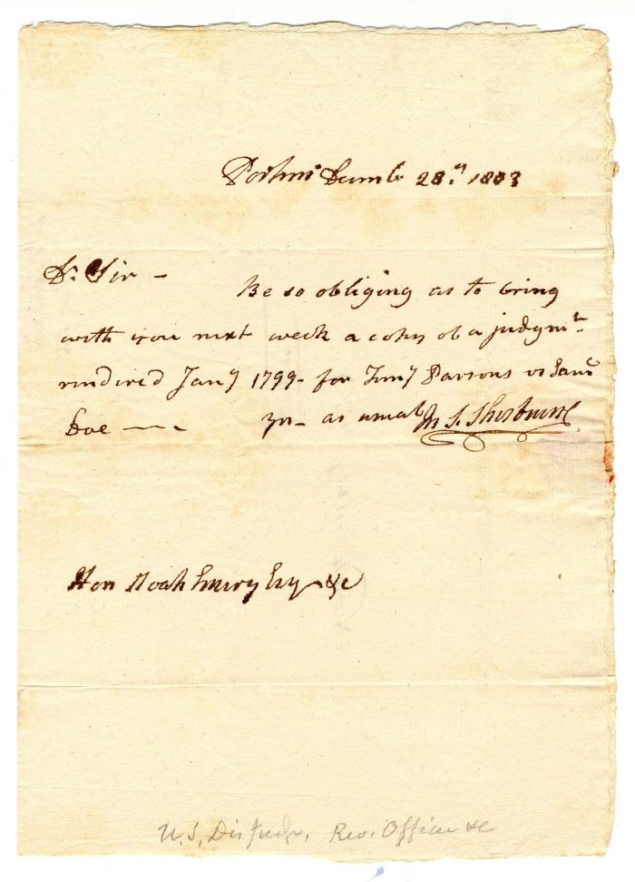 John Samuel Sherburne signed ALS - Autograph Letter Signed