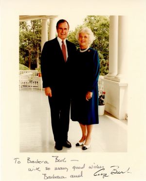 Barbara and George H.W. Bush signed Photograph