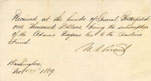 U.S. Grant Signed Receipt - SOLD