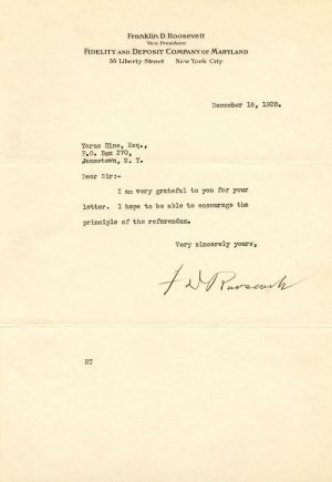 FDR signed Letter