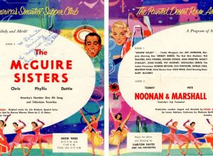 Program from the Desert Inn signed by the McGuire Sisters - Autograph - SOLD