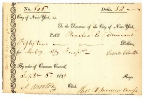 Dewitt Clinton signed Pay Order