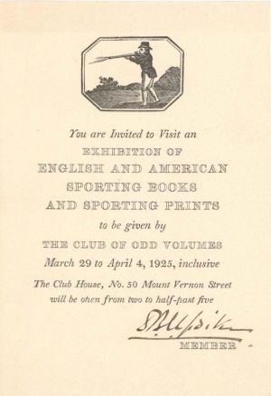 Card signed by S.B. Updike - Autographs