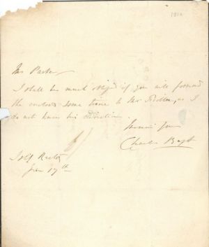 Letter signed by Sir Charles Bagot - Autograph - SOLD