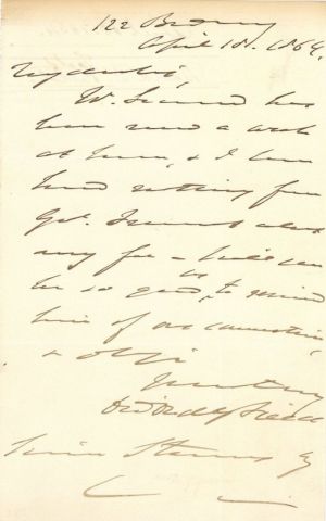 Letter signed by David Dudley Field - Autograph - SOLD