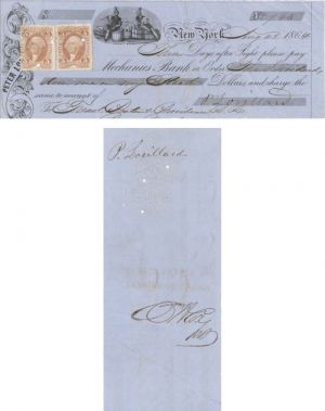 Merchants Bank Signed by P. Lorillard - Autographs