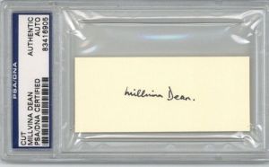 Millvina Dean signed Card - Last Surviving Titanic Survivor - Autographs