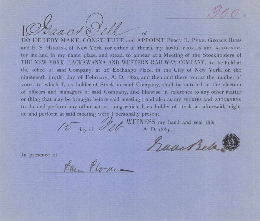 Appointment signed by Samuel Sloan - 1889 dated Autographs